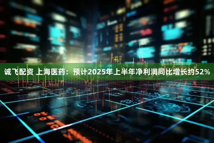 诚飞配资 上海医药：预计2025年上半年净利润同比增长约52%